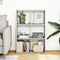 vidaXL - Kamerscherm - / - boekenkast - 69,5x29x103,5 - cm - hout - grijs - sonoma