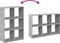 vidaXL - Kamerscherm - / - boekenkast - 69,5x29x103,5 - cm - hout - betongrijs
