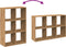 vidaXL - Kamerscherm - / - boekenkast - 69,5x29x103,5 - cm - hout - artisanaal - eiken