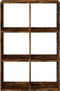 vidaXL - Kamerscherm - / - boekenkast - 69,5x29x103,5 - cm - hout - gerookt - eiken