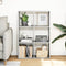 vidaXL - Kamerscherm - / - boekenkast - 69,5x29x103,5 - cm - hout - betongrijs