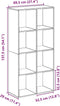 vidaXL - Kamerscherm - / - boekenkast - 69,5x29x137,5 - cm - bewerkt - hout - wit