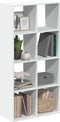 vidaXL - Kamerscherm - / - boekenkast - 69,5x29x137,5 - cm - bewerkt - hout - wit
