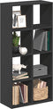 vidaXL - Kamerscherm - / - boekenkast - 69,5x29x137,5 - cm - bewerkt - hout - zwart