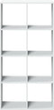 vidaXL - Kamerscherm - / - boekenkast - 69,5x29x137,5 - cm - bewerkt - hout - wit