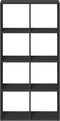 vidaXL - Kamerscherm - / - boekenkast - 69,5x29x137,5 - cm - bewerkt - hout - zwart