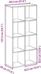 vidaXL - Kamerscherm - / - boekenkast - 69,5x29x137,5 - cm - hout - gerookt - eiken