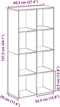 vidaXL - Kamerscherm - / - boekenkast - 69,5x29x137,5 - cm - hout - oud - houtkleur