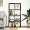 vidaXL - Kamerscherm - / - boekenkast - 69,5x29x137,5 - cm - hout - gerookt - eiken