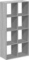 vidaXL - Kamerscherm - / - boekenkast - 69,5x29x137,5 - cm - hout - grijs - sonoma - eik