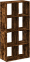vidaXL - Kamerscherm - / - boekenkast - 69,5x29x137,5 - cm - hout - gerookt - eiken