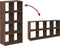 vidaXL - Kamerscherm - / - boekenkast - 69,5x29x137,5 - cm - hout - bruin - eikenkleur