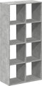 vidaXL - Kamerscherm - / - boekenkast - 69,5x29x137,5 - cm - hout - betongrijs