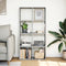 vidaXL - Kamerscherm - / - boekenkast - 69,5x29x137,5 - cm - hout - betongrijs