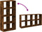vidaXL - Kamerscherm - / - boekenkast - 69,5x29x137,5 - cm - hout - gerookt - eiken