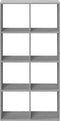 vidaXL - Kamerscherm - / - boekenkast - 69,5x29x137,5 - cm - hout - grijs - sonoma - eik