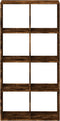 vidaXL - Kamerscherm - / - boekenkast - 69,5x29x137,5 - cm - hout - gerookt - eiken