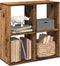 vidaXL - Kamerscherm - / - boekenkast - 69,5x29x69,5 - cm - hout - oud - houtkleur