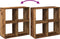 vidaXL - Kamerscherm - / - boekenkast - 69,5x29x69,5 - cm - hout - oud - houtkleur