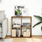 vidaXL - Kamerscherm - / - boekenkast - 69,5x29x69,5 - cm - hout - oud - houtkleur