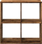 vidaXL - Kamerscherm - / - boekenkast - 69,5x29x69,5 - cm - hout - oud - houtkleur