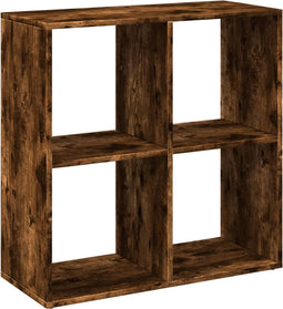 vidaXL - Kamerscherm - / - boekenkast - 69,5x29x69,5 - cm - hout - gerookt - eiken