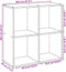 vidaXL - Kamerscherm - / - boekenkast - 69,5x29x69,5 - cm - hout - artisanaal - eiken