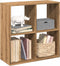 vidaXL - Kamerscherm - / - boekenkast - 69,5x29x69,5 - cm - hout - artisanaal - eiken