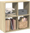 vidaXL - Kamerscherm - / - boekenkast - 69,5x29x69,5 - cm - hout - sonoma - eikenkleur