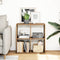 vidaXL - Kamerscherm - / - boekenkast - 69,5x29x69,5 - cm - hout - artisanaal - eiken
