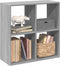 vidaXL - Kamerscherm - / - boekenkast - 69,5x29x69,5 - cm - hout - grijs - sonoma