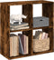 vidaXL - Kamerscherm - / - boekenkast - 69,5x29x69,5 - cm - hout - gerookt - eiken