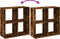 vidaXL - Kamerscherm - / - boekenkast - 69,5x29x69,5 - cm - hout - gerookt - eiken