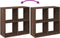 vidaXL - Kamerscherm - / - boekenkast - 69,5x29x69,5 - cm - hout - bruin - eikenkleur