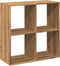 vidaXL - Kamerscherm - / - boekenkast - 69,5x29x69,5 - cm - hout - artisanaal - eiken