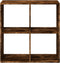 vidaXL - Kamerscherm - / - boekenkast - 69,5x29x69,5 - cm - hout - gerookt - eiken