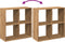 vidaXL - Kamerscherm - / - boekenkast - 69,5x29x69,5 - cm - hout - artisanaal - eiken