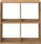 vidaXL - Kamerscherm - / - boekenkast - 69,5x29x69,5 - cm - hout - artisanaal - eiken