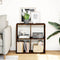 vidaXL - Kamerscherm - / - boekenkast - 69,5x29x69,5 - cm - hout - gerookt - eiken
