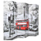 vidaXL - Kamerscherm - inklapbaar - Londen - bus - 228x170 - cm - zwart - en - wit
