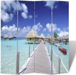 vidaXL - Kamerscherm - inklapbaar - strand - 160x170 - cm