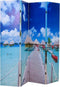 vidaXL - Kamerscherm - inklapbaar - strand - 160x170 - cm