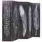 vidaXL - Kamerscherm - inklapbaar - veren - 200x170 - cm - zwart - en - wit