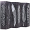 vidaXL - Kamerscherm - inklapbaar - veren - 228x170 - cm - zwart - en - wit