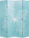 vidaXL - Kamerscherm - inklapbaar - vlinder - 160x170 - cm - blauw