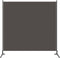 vidaXL - Kamerscherm - met - 1 - paneel - 175x180 - cm - antraciet