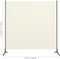 vidaXL - Kamerscherm - met - 1 - paneel - 175x180 - cm - crèmewit