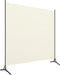 vidaXL - Kamerscherm - met - 1 - paneel - 175x180 - cm - crèmewit