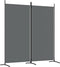 vidaXL - Kamerscherm - met - 2 - panelen - 175x180 - cm - stof - antracietkleurig