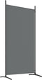 vidaXL - Kamerscherm - met - 2 - panelen - 175x180 - cm - stof - antracietkleurig